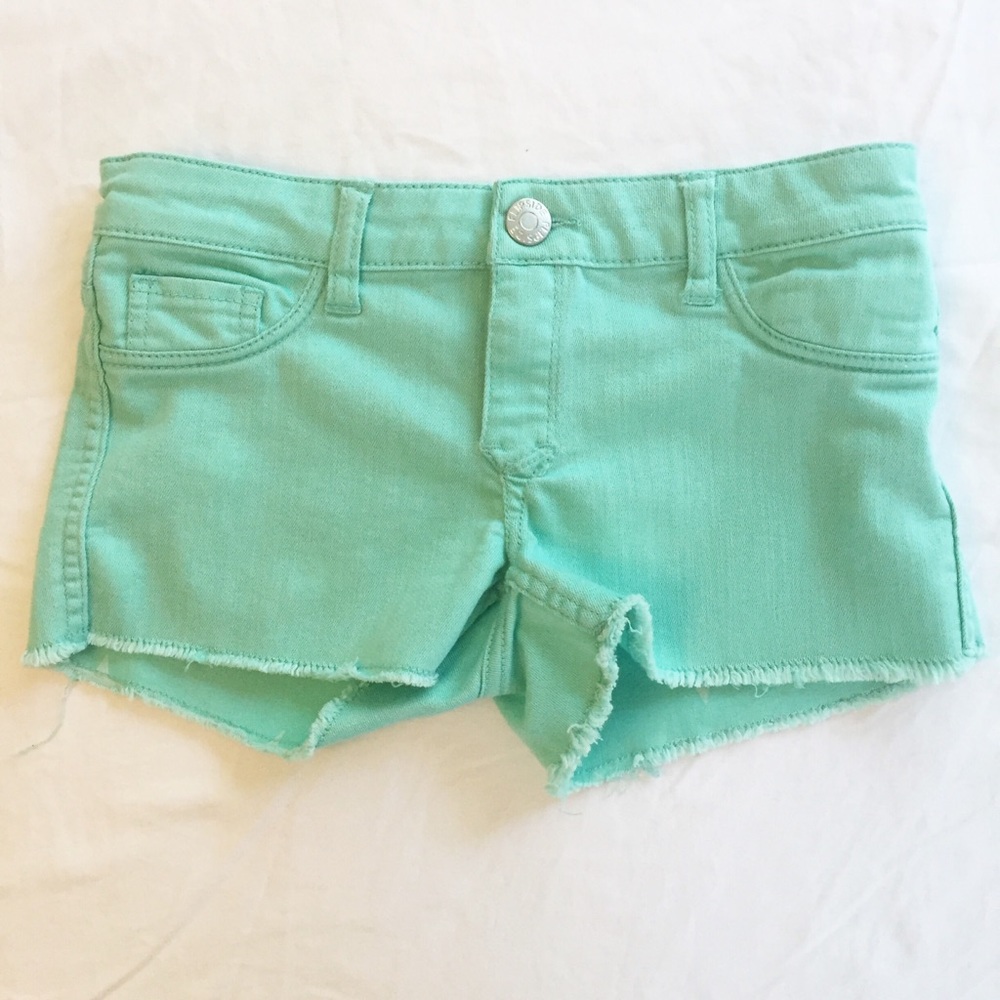 Reversible Sea Foam Denim Cutoff Shorts Size 1